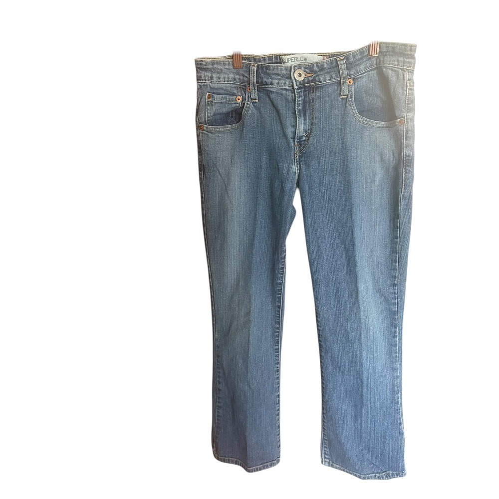 Levis 518 Y2K Superlow Bootcut Jeans Womens 9S Blue Medium Wash Low Rise Denim